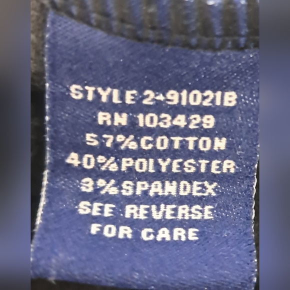 Khakis & Company  XL Stretch Pull On Corduroy Pants Wide Elastic Waist - Picture 4 of 6